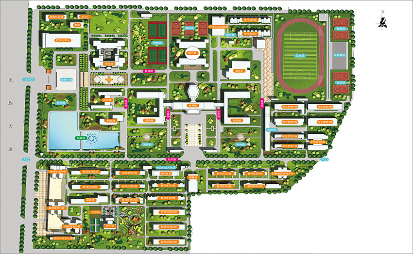 武汉纺织大学校区平面图